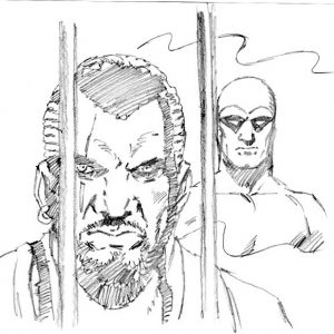 Pencil rough for Bradford Exchange Python medallion