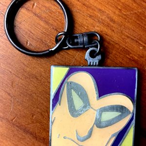 Enamelled Keyring with Glow-in-the-Dark Eyes