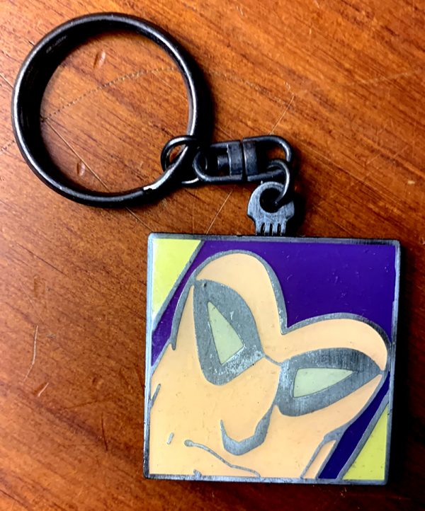 Enamelled Keyring with Glow-in-the-Dark Eyes