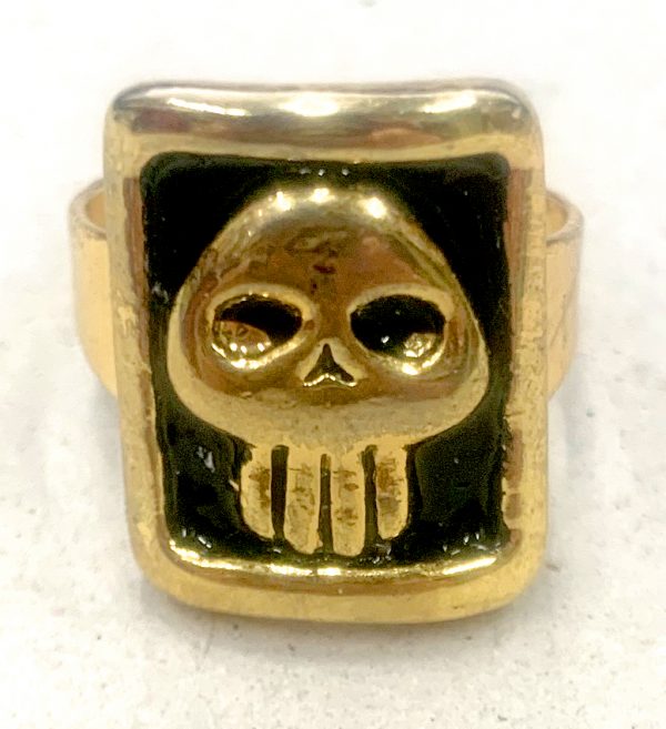 Swedish Gold-plated Skull Ring - Image 2